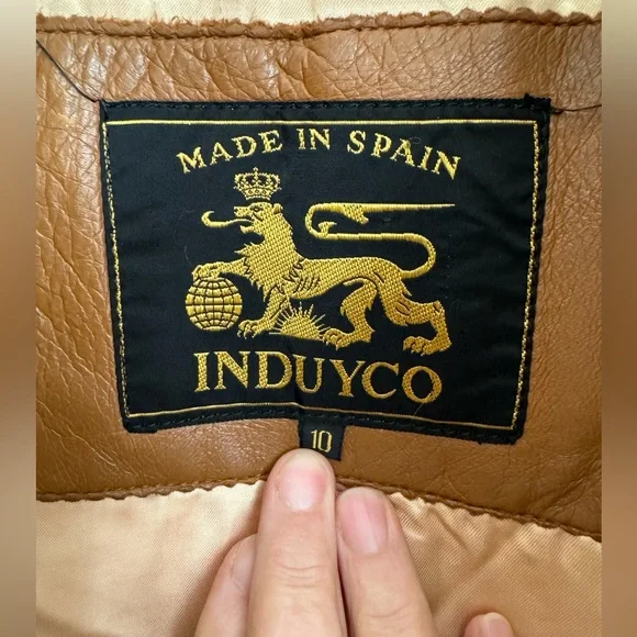 Induyco Vintage Genuine Leather Trench Coat Jacket - Picture 5 of 10